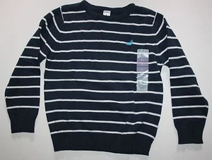 New Carter's Boys 6 year Navy Blue White Stripes Pull Over Sweater Top Soft Knit - Picture 1 of 3