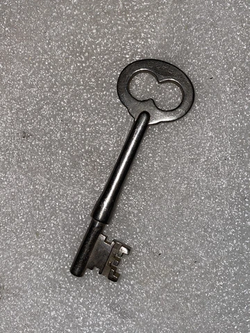 Antique Corbin  Mortise Lock Skeleton Key #H534.   Antique Door Key Cover