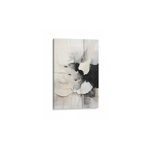 24x36 Abstract Painting Black and White Canvas - Picture 1 of 10