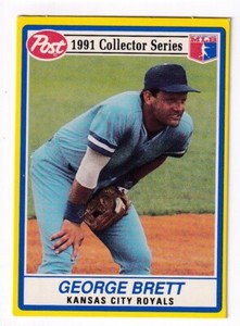 George Brett 1991 Post MLB Collectors Series Card # 26 of 20