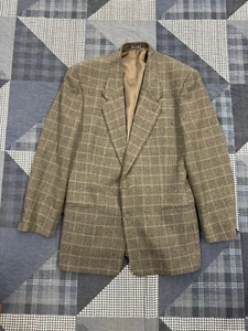 Vintage 90s Wool Plaid Giorgio Armani Le Collezioni Made In Italy Mens L - Picture 1 of 18
