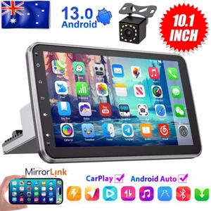 Radio Single 1Din 10.1" Rotatable Android 13 2+32GB Apple Carplay Car Stereo GPS - Picture 1 of 14