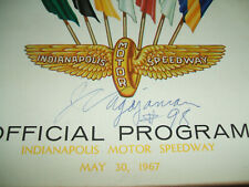 1967 J. C. Agajanian Signed Autographed Indianapolis 500 Program Indy