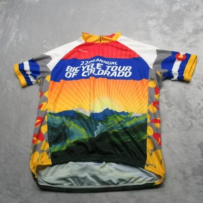 Camiseta deportiva de ciclismo Primal para hombre grande naranja recorrido en bicicleta por Colorado viaje por carretera Foto 1 de 4