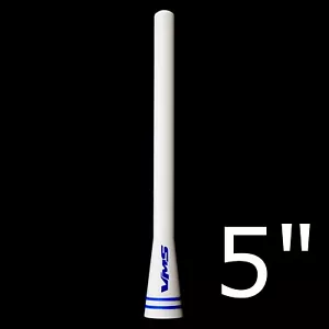 WHITE SPC STYLE SHORT ALUMINUM STUBBY ANTENNA 5" FOR GM CHEVY SILVERADO 85 06 - Picture 1 of 4