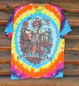 Grateful Dead Tie Dye Liquid Blue Rock Band Shirt Adult Size Medium + - Picture 1 of 6