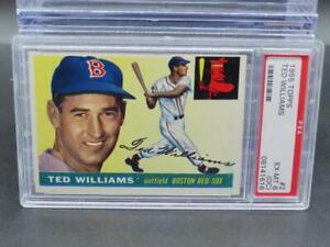 1955 Topps Ted Williams Vintage Base #2 PSA 6 EX-MT (OC) Red Sox