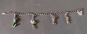 Disney Charm Pulsera 5 Dijes Plata Ariel Campanilla Minnie Mickey Mouse - Imagen 1 de 4