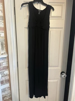 Maxi Vestido Para Mujer Spense Petite Mediano Negro Largo Elastizado Cómodo PM Foto 1 de 4