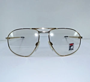 New Vintage Fila Eyeglasses Fila 6501 Eyeglasses C. C Gold & Silver 58-16mm - Picture 1 of 13