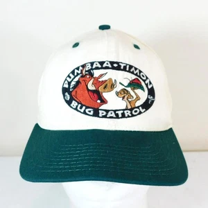 Cappello snapback vintage anni 90 Disney Re Leone Pumbaa Timon Bug Patrol bianco verde - Foto 1 di 8