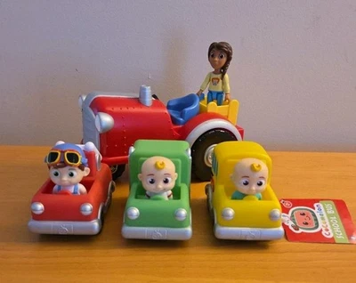 批量 5 件 CoComelon 玩具 混合汽车 音乐拖拉机 教师 — 第 1/4 张图片