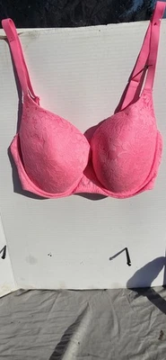 Sujetador No Boundaries 38DD Rosa Floral Encaje Con Aros Acolchado Soporte Diario Foto 1 de 4