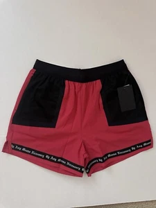 Raw Gear Lined Athletic Gym Workout Shorts Small Red Black By Any Means New - Picture 1 of 9