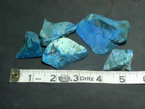 5 TROZOS DE CRISOCOLA PERUANA 175 Gramos Perú Sílice - Imagen 1 de 2