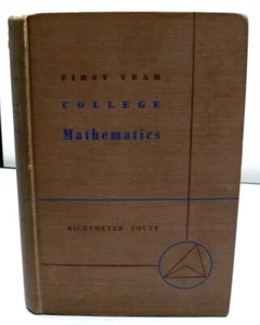 First Year College Mathematics by Richtmeyer-Foust Vintage HB Book 1942 - Picture 1 of 8