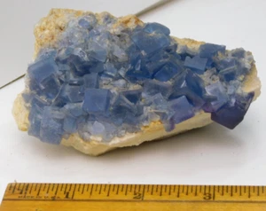 Fluorite Crystals Cluster on Matrix - Mined In New Mexico - Bild 1 von 4