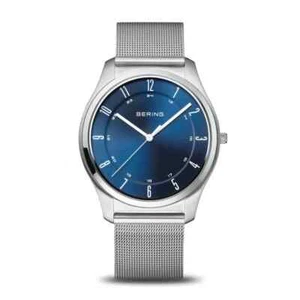 Orologio uomo Bering 18340-307 blu ultra slim acciaio maglia milano - Imagen 1 de 6