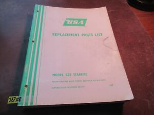 1969 BSA B25 Starfire Spares Parts List Catalog Service Manual 00-5197 367