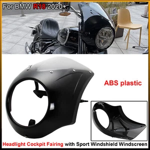 For BMW R18 2020-ON - Headlight Cockpit Fairing With Sport Windshield Windscreen - Picture 1 of 11