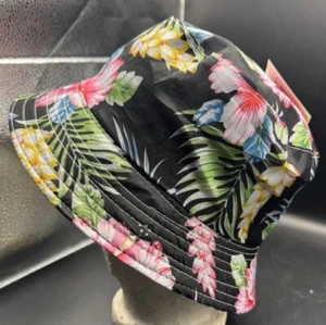 NEW LADIES WOMEN'S FLORAL DESIGN SUMMER SUN BEACH HAT SUMMER SUN BUCKET HAT - Picture 1 of 5