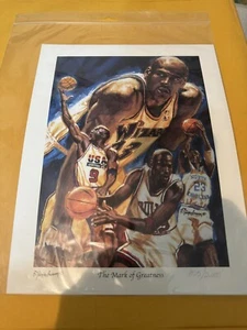 Impresión litográfica numerada de Michael Jordan de 10" x 13" por Robert Tanenbaum certificado de autenticidad ¡BONITO! - Imagen 1 de 6
