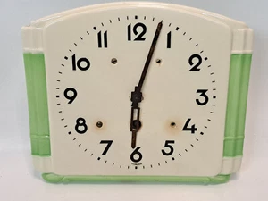 Art Deco Keramik Küchenuhr Mechanisches Uhrwerk überzogen defekt - Bild 1 von 2
