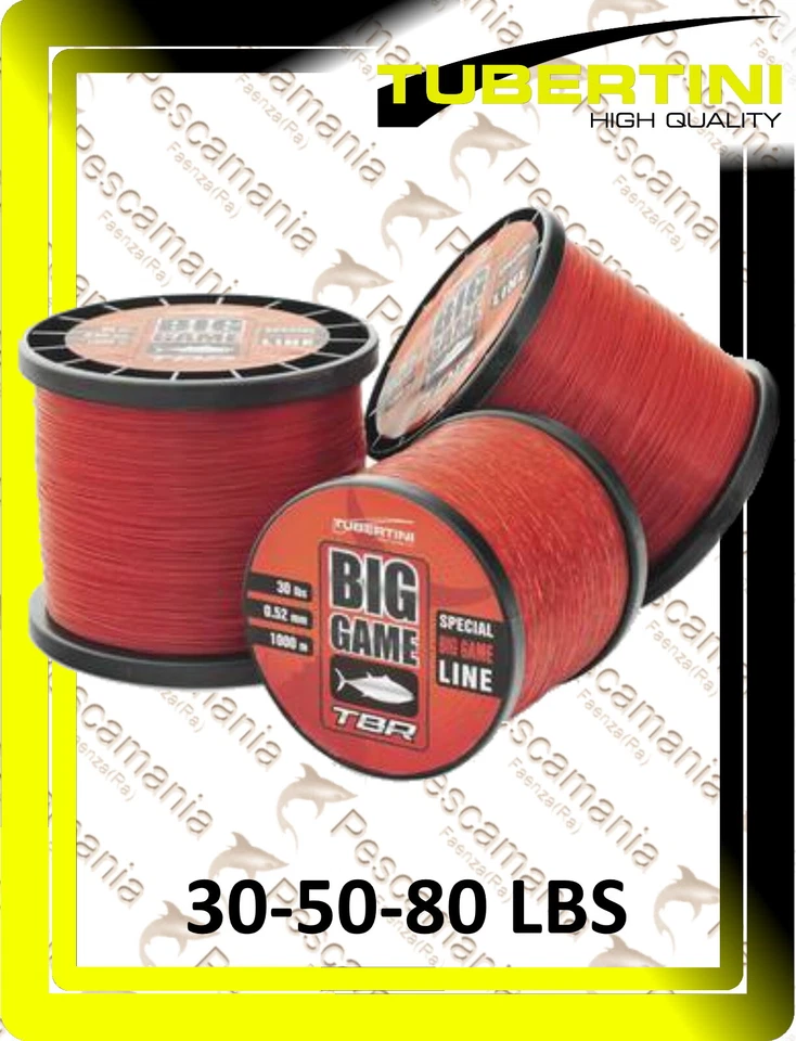 Monofilo Tubertini BIG GAME TBR mt.1000 30-50-80 LBS - Immagine 1 di 2