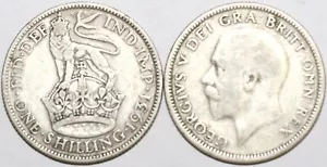 More details for 1927 to 1936 george v silver shilling second design your choice of date / year