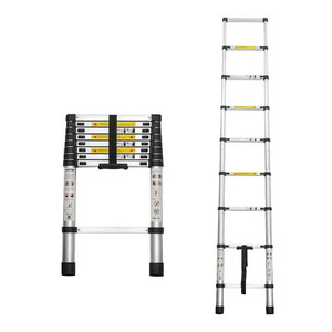 Escalera Telescópica 8.5FT Extensión Telescópica Aleación de Aluminio Plegable 300 lbCarga - Imagen 1 de 6
