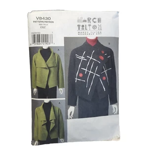 Vogue 8430 Marcy Tilton Artsy Filzjacke, Wasserfallmuster fehlt Größe 8-22 - Bild 1 von 3