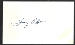 Tommy O'Brien ( Debut 1943 ) PIT BOST WAS  SIGNED AUTOGRAPH AUTO 3x5 INDEX COA