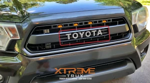 Silver Grille Letters Fits 05-11 Toyota Tacoma TRD PRO Style Mesh Grilles - Foto 1 di 2