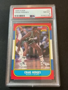 CRAIG HODGES~1986 Fleer~PSA 8 Nm come nuovo - Foto 1 di 2