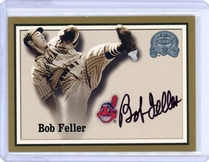 BOB FELLER 2000 FLEER GREATS of the GAME GOTG BASEBALL Autograph *ON-CARD AUTO - Picture 1 of 2