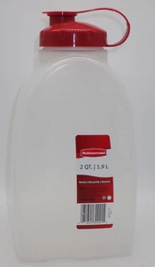 NEW Rubbermaid Servin' Saver 2 Qt Drink Container w/ Paprika Red Pour Lid - Picture 1 of 6