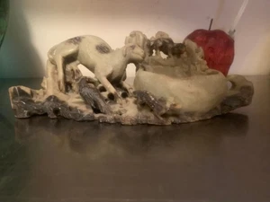 Vintage Speckstein Figur mit einem Schaf & anderen Tieren - AE vb sp5 - Bild 1 von 5