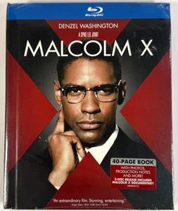Malcolm X 2 Disc Blu-ray Set 1992 DigiBook Spike Lee Joint Denzel Washington NEW - Imagen 1 de 6