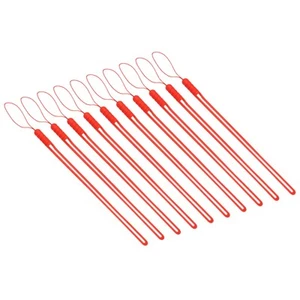 10pcs Wrist Lanyard Wrist Strap Lanyard Silicone Lanyard Wristlet Red - Zdjęcie 1 z 5
