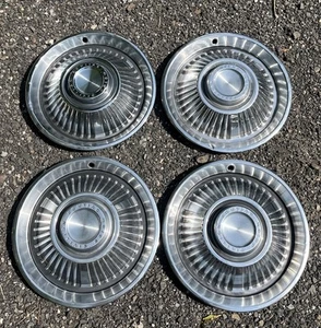 Vintage 1964 Pontiac Bonneville Catalina Ventura 14" Hubcaps Covers Set of 4 OEM - Picture 1 of 14