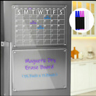 Acrylic Magnetic Monthly Weekly Calendar for Fridge Clear Set of 2