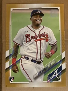 1/1 Cristian Pache 2021 Topps Series 1 Baseball ROOKIE Card Poster RC Braves - Picture 1 of 5