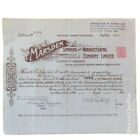 Share Certificate Sign Document Autograph MARSDEN SPINING Scripophily collection