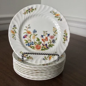 Aynsley Cottage Garden Bone China Set of 10 Bread Plates Excellent - Picture 1 of 5