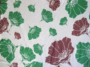 Jersey de tela con estampado de flores de algodón tejido por yarda verde granate  - Imagen 1 de 10
