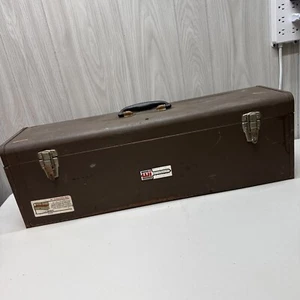 Vintage Metal Waterloo 30" carpenters tool box with Tray - Picture 1 of 24