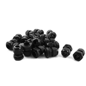 Glándula de cable impermeable de nailon negro PG11 24 piezas 5-10 mm de diámetro con tuerca de bloqueo y junta - Imagen 1 de 7