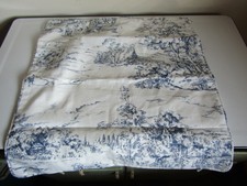 Vintage White & Blue Toile Du Jouy Patterned Cushion Cover 19" x 19"