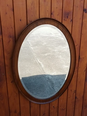 Biedermeier Mirror Wall Mirror Walnut Veneer Hall Mirror Old & Antique Um 1880 Cover