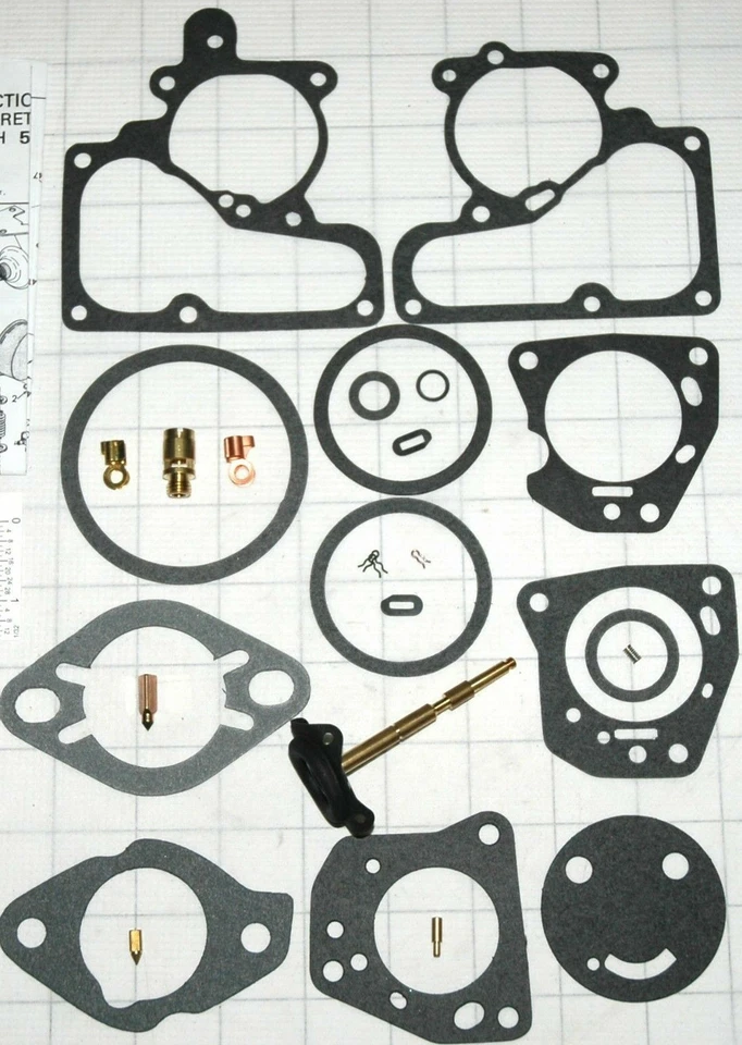 1965-72 JEEP CARB KIT 134" 134.2" 4 CYLINDER ENGINES CARTER 1 BARREL YF ETH TOL - Imagem 1 de 1